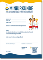 Ministranten-Urkunde als kostenloses PDF